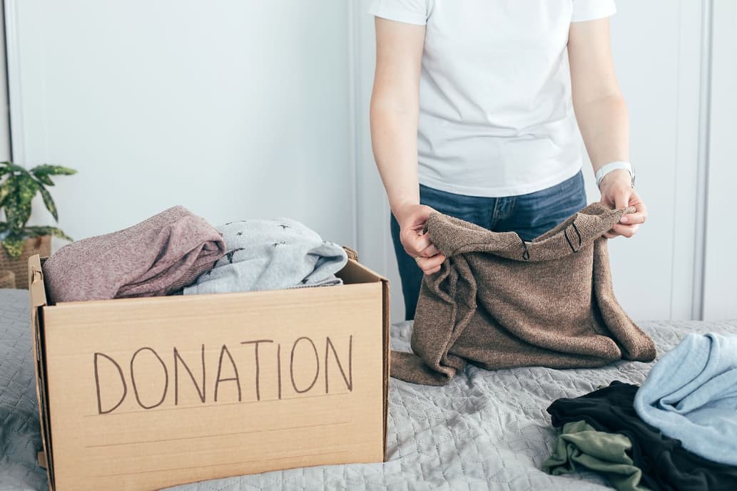 3. Donate any clothes that are in good condition but that you don’t want to keep